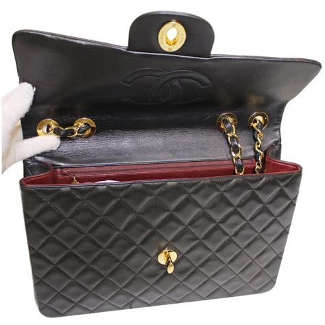 chanel black lambskin jumbo flap bag|chanel lambskin classic flap bag.